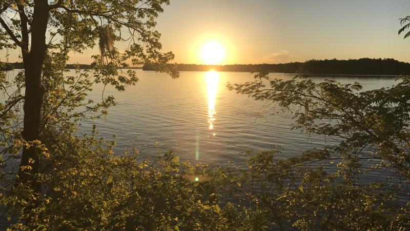 Sun sets over Lake Talquin. 